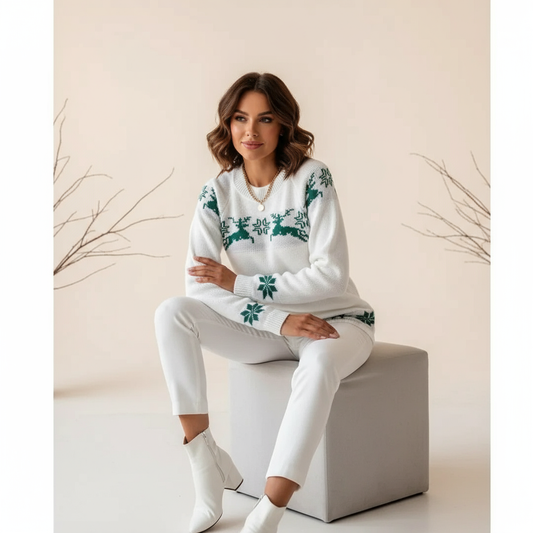 Kira Dames Kersttrui | 100% Acryl, Comfortabele Regular Fit en Feestelijke Look 0