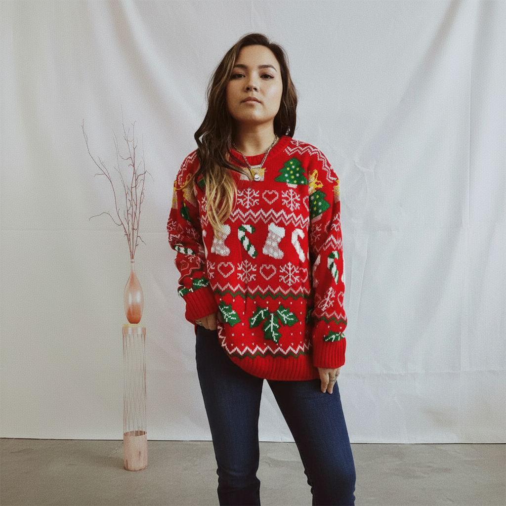 Kira Dames Kersttrui | Zacht Acryl, Comfortabele Pasvorm 0