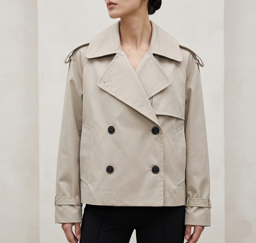 Kira Dames Trenchcoat | Korte Lichtgewicht, Elegante Pasvorm in Groen 0