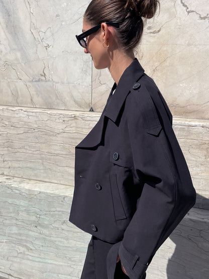 Kira Dames Trenchcoat | Korte Lichtgewicht, Elegante Pasvorm in Groen 4
