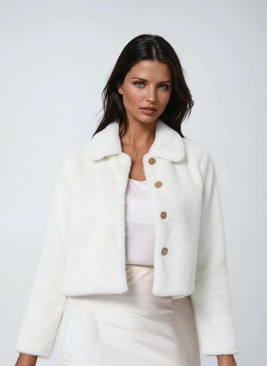 Kira Dames Winterjas | Zachte Faux Fur, Boxy Silhouet 6