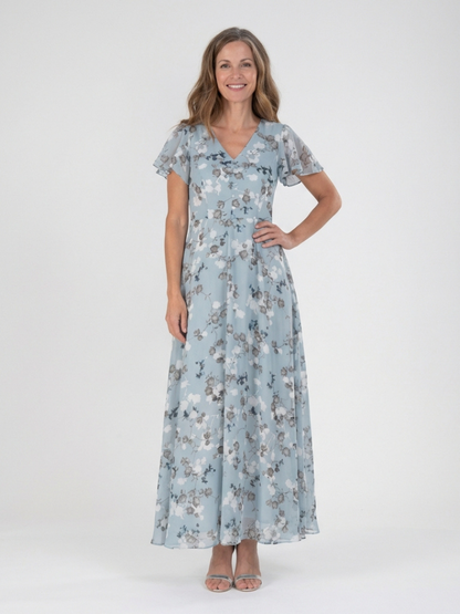 Kora Women's Maxi Dress | Zacht Chiffon met Bloemen 0