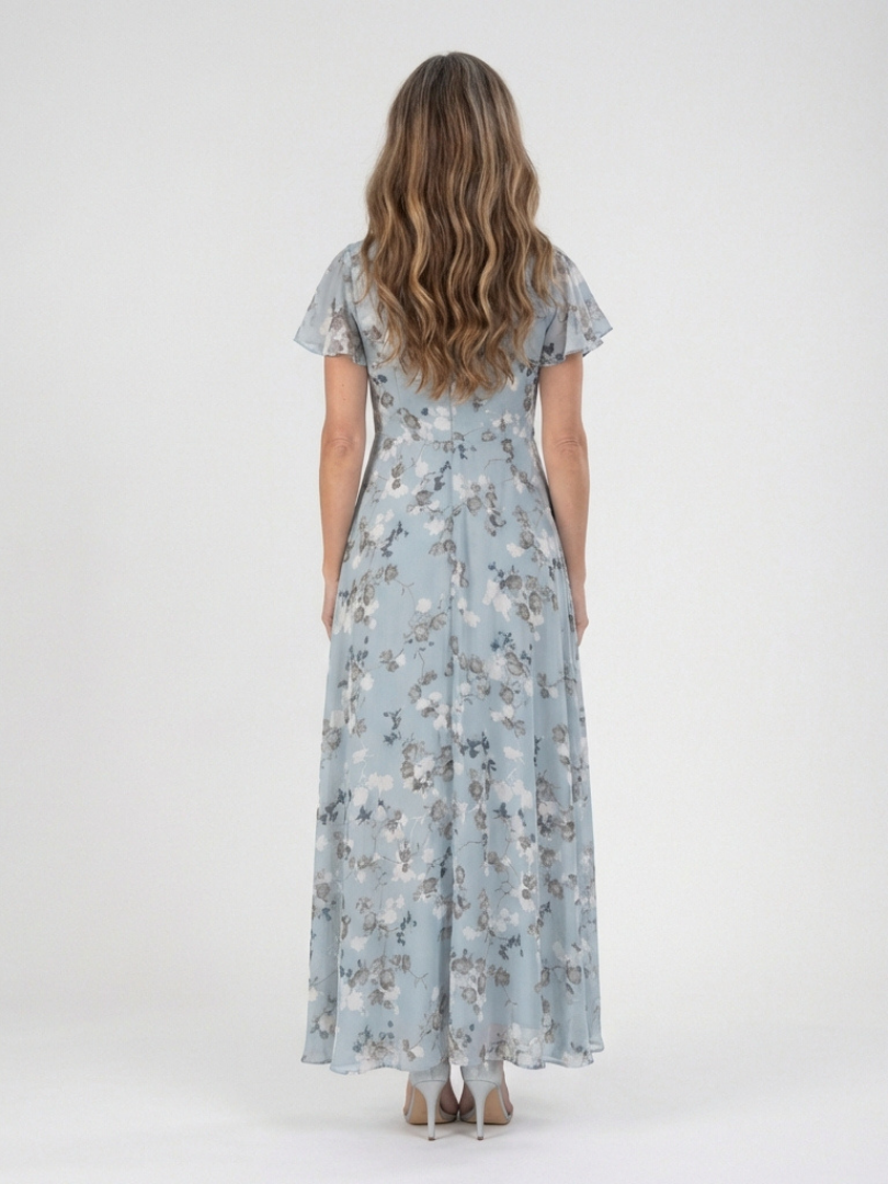 Kora Women's Maxi Dress | Zacht Chiffon met Bloemen 2