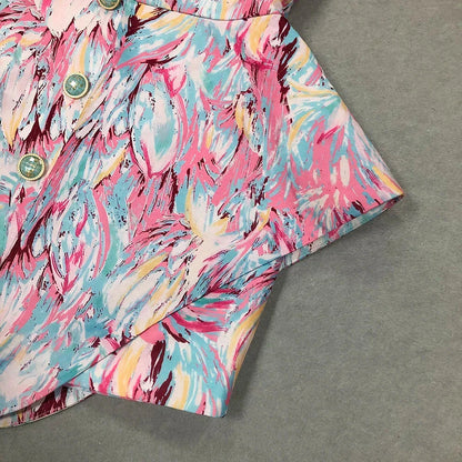 LEONTINA | Sculpturale Strapless Mini Jurk met Abstracte Print 6