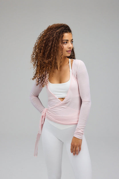LIVARA | Elegante Wikkelblouse met Verstelbare Linten 0