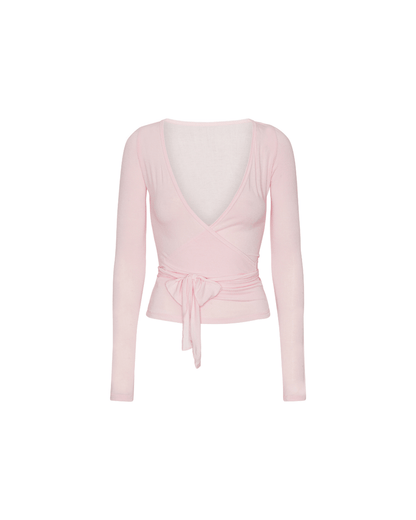 LIVARA | Elegante Wikkelblouse met Verstelbare Linten 3