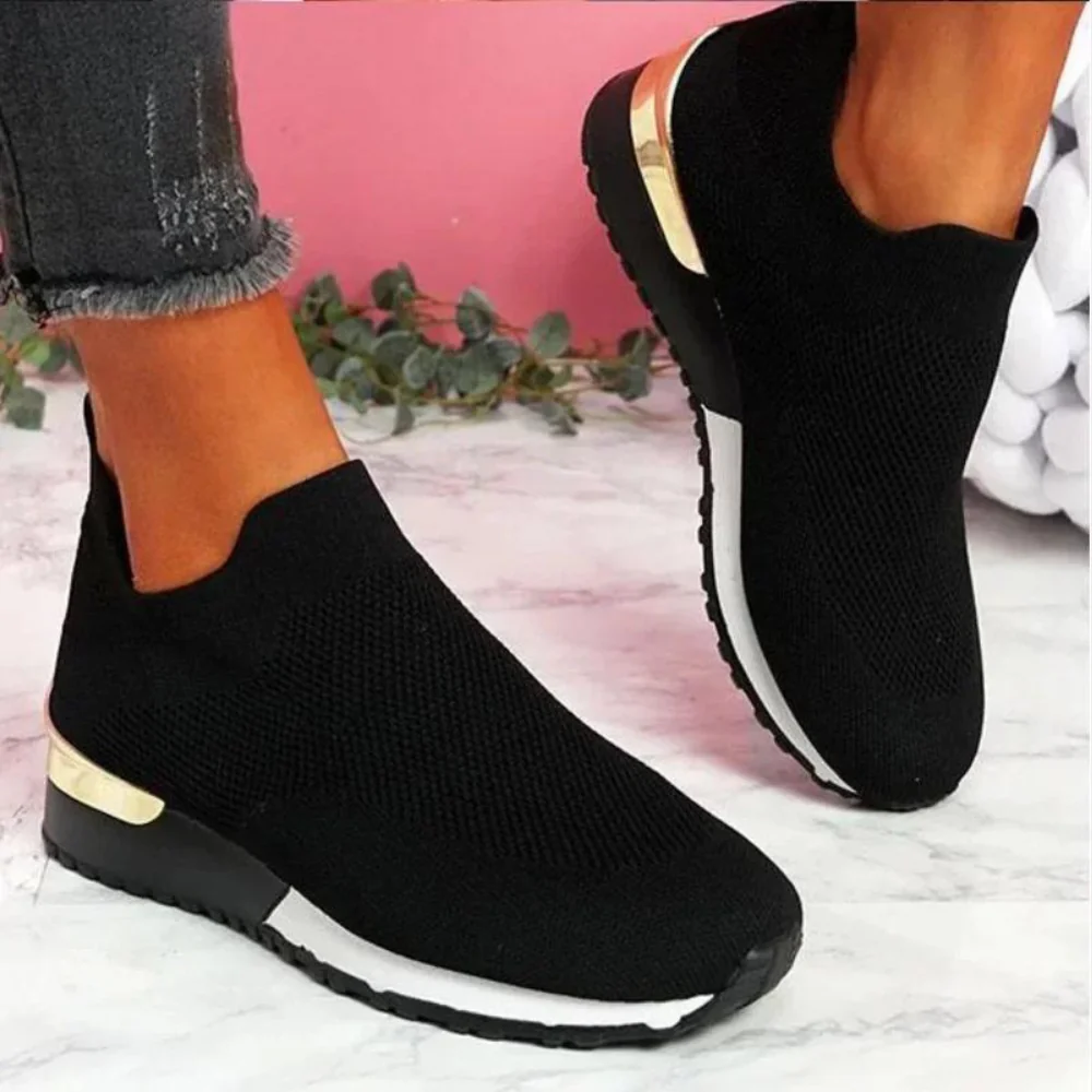 LYMARA | Orthopedische dames sneakers zonder veters – Ademend mesh en elastische instap 0