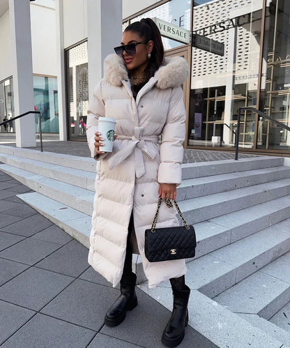 Lana Dames Lange Winterjas | Luxe Gewatteerd, Comfortabel 3