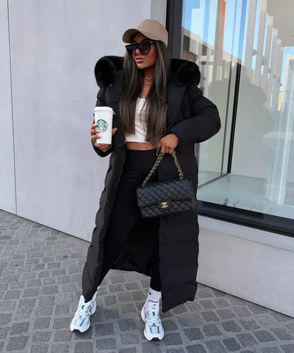 Lana Dames Lange Winterjas | Luxe Gewatteerd, Comfortabel 5