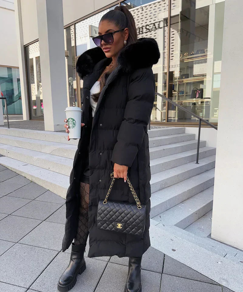 Lana Dames Lange Winterjas | Luxe Gewatteerd, Comfortabel 7