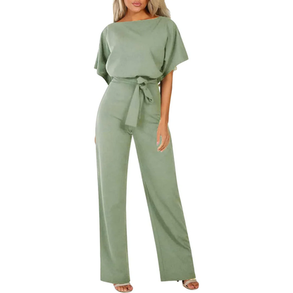 Laravie | Jumpsuit met Ceintuur en Wijde Pijpen 0