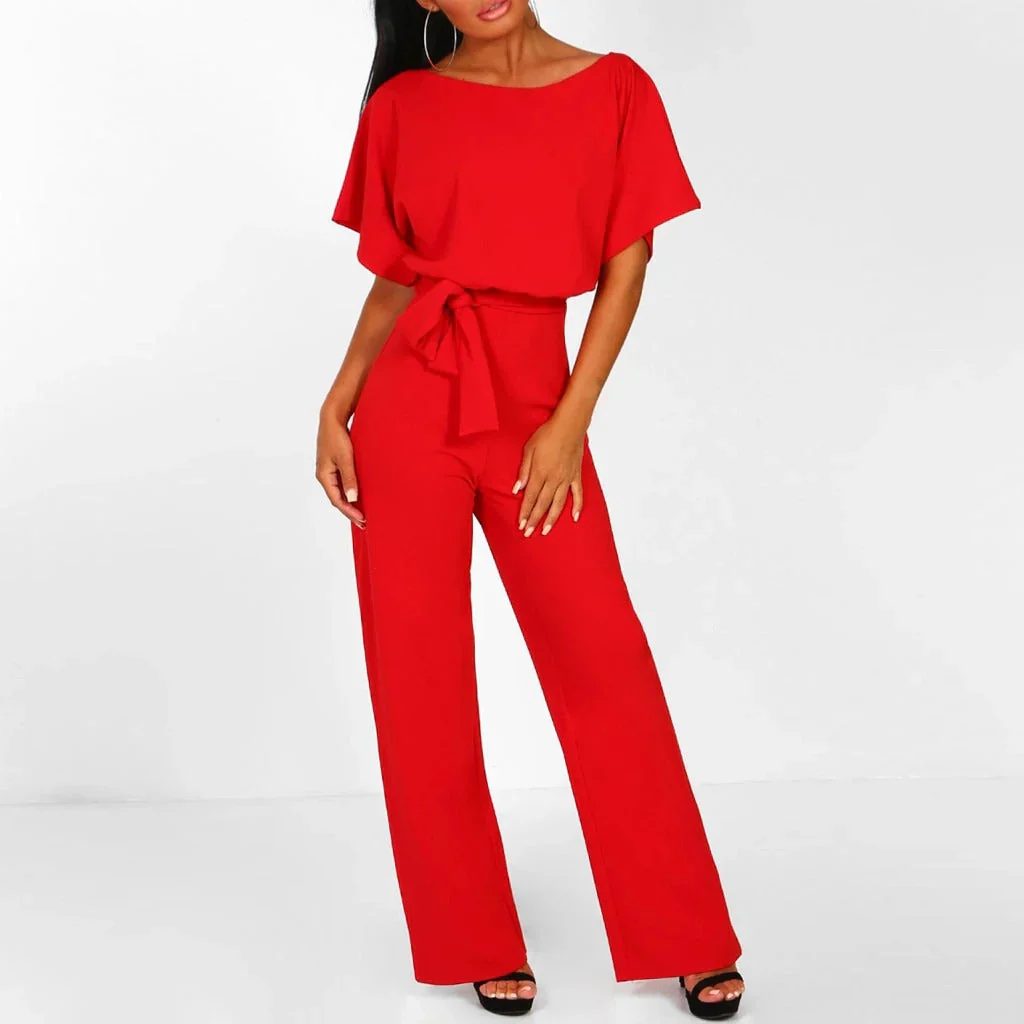 Laravie | Jumpsuit met Ceintuur en Wijde Pijpen 11