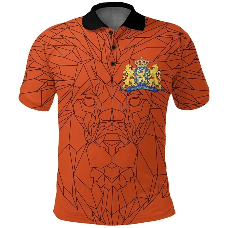 Lars Heren T-shirt | 3D Geprint, Casual Katoen 6