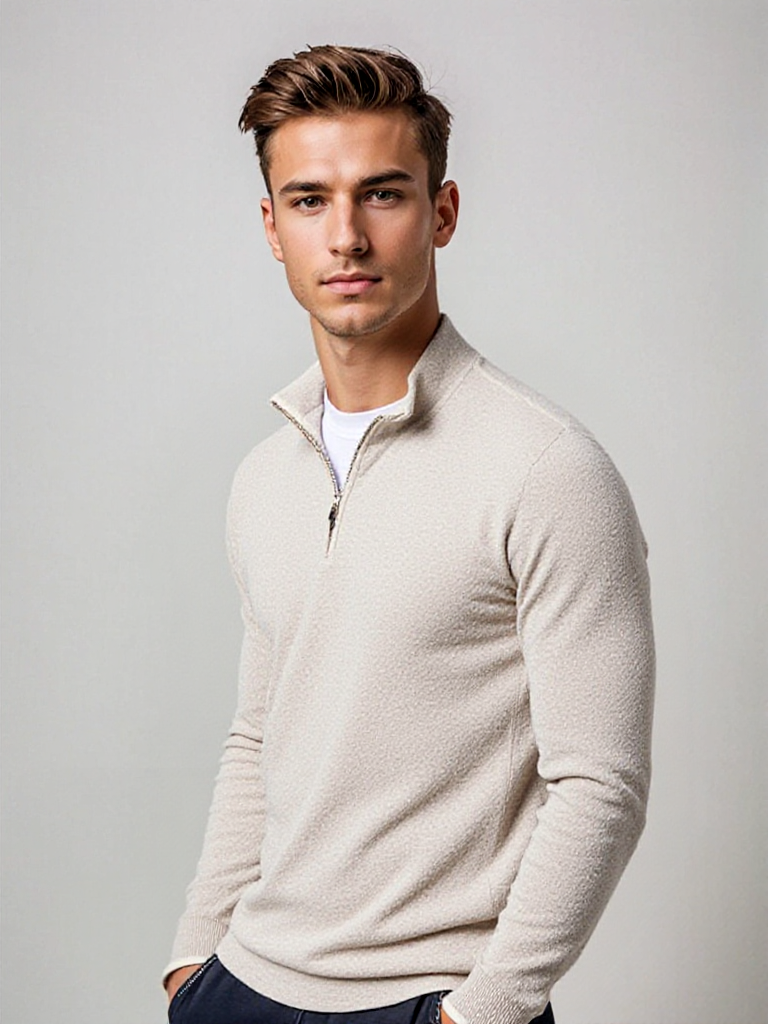 Lazaro | Herenpullover met V-hals en Tijdloze Pasvorm 0