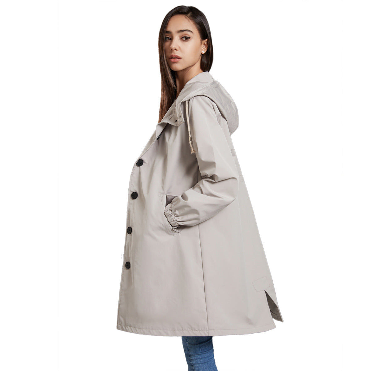 Lichte Dames Regenjack – Klassiek & Functioneel 0