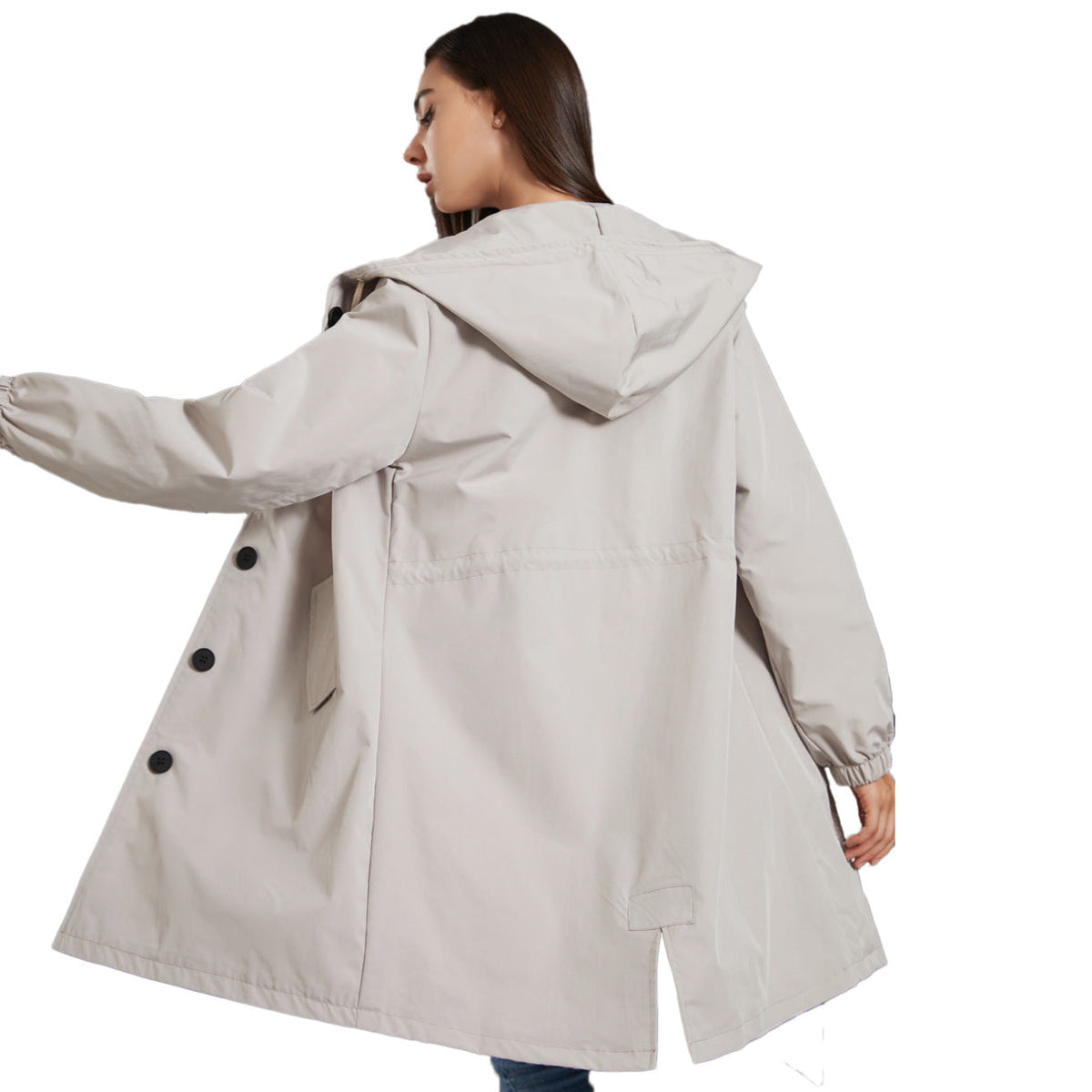 Lichte Dames Regenjack – Klassiek & Functioneel 3