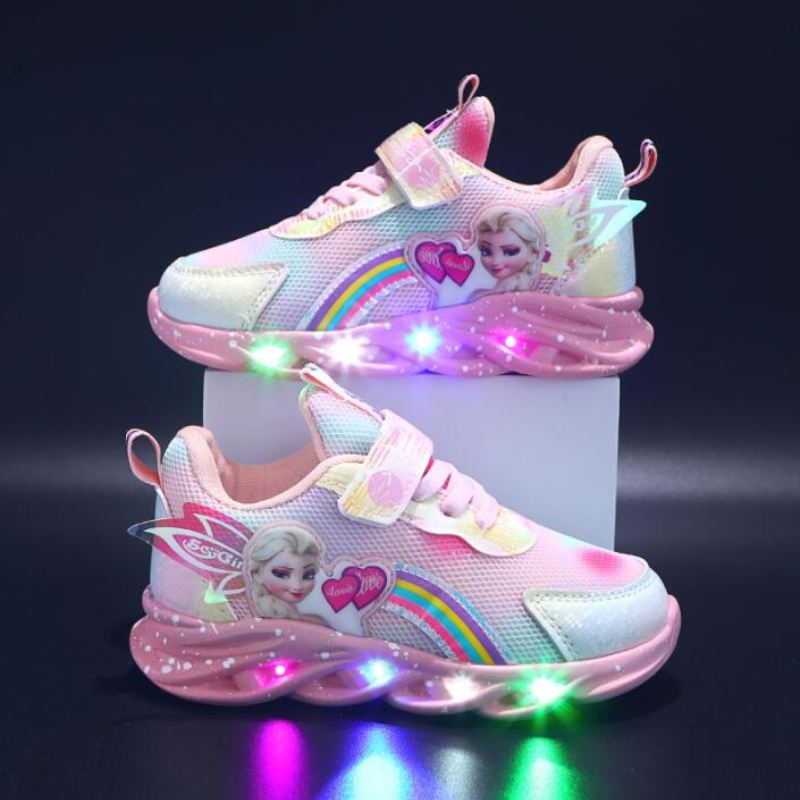 Lila Sneakers voor Meisjes | Lichtgevend LED-Effect, Comfortabel 0