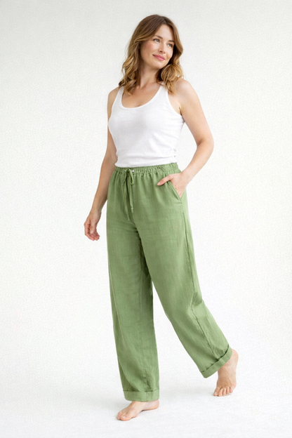 Lina Dames Broek | Hoge Taille, Losse Pasvorm 2