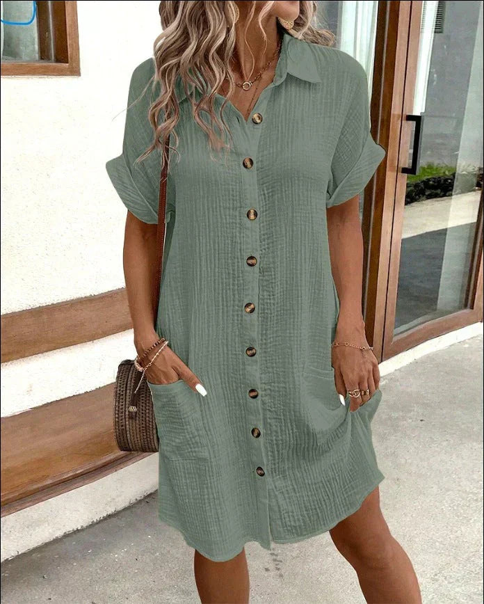 Lina Dames Hemdjurk | Luchtig Katoen, Casual 3