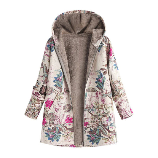 Lina Dames Vintage Jas | Warme Stof, Elegante Stijl 0
