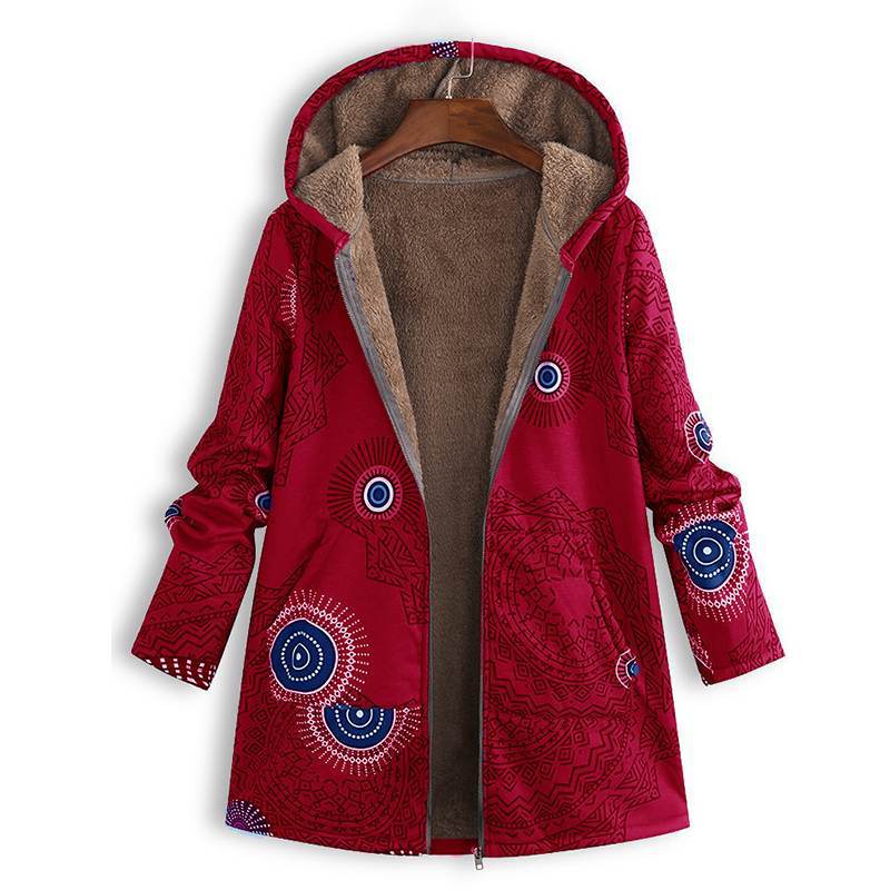 Lina Dames Vintage Jas | Warme Stof, Elegante Stijl