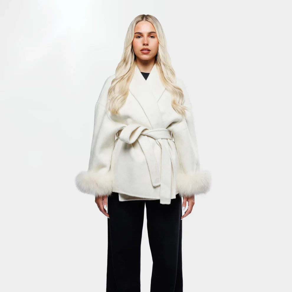 Livia Dames Winterjas | Mouwen, Elegante Strikceintuur 5