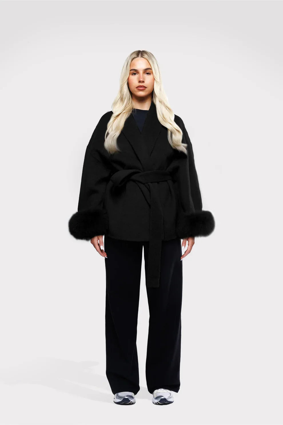 Livia Dames Winterjas | Mouwen, Elegante Strikceintuur 6