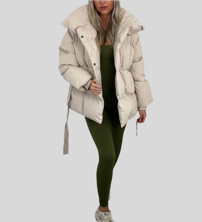Livia Damesjas | Cropped Puffer met Riem, Trendy Ontwerp 4