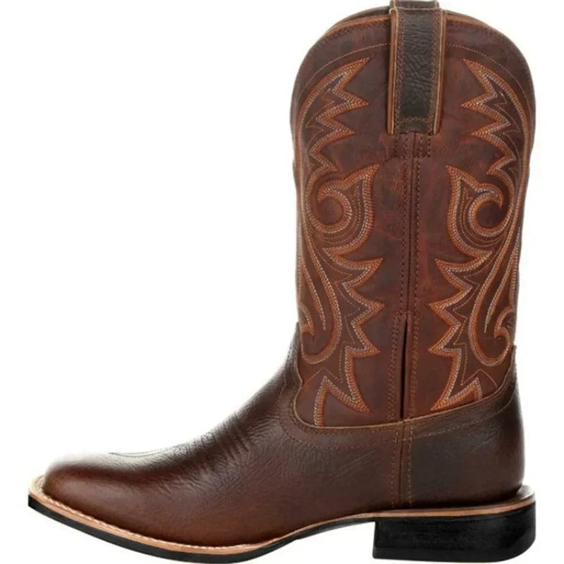 Loren Heren Cowboylaarzen | Duurzaam PU-leer, Stoer en Comfortabel