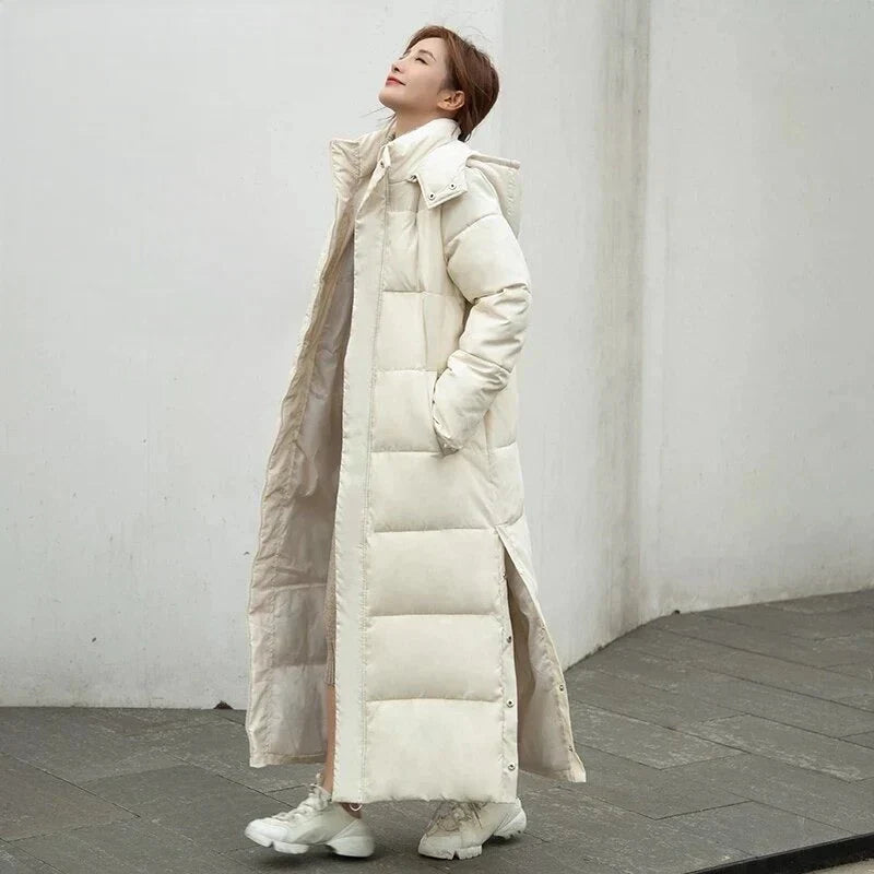 Luna Dames Jas Winter | Gewatteerd, Lange Puffer met Capuchon 0