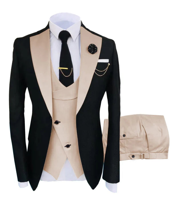 Luxe 3 Delig Heren Pak | Elegante Snit voor Trouw en Formele Evenementen