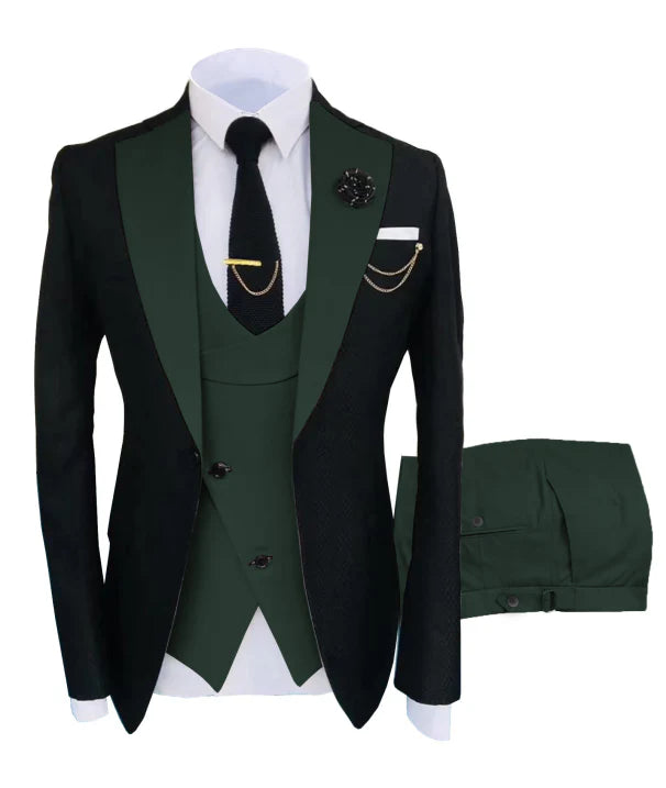 Luxe 3 Delig Heren Pak | Elegante Snit voor Trouw en Formele Evenementen