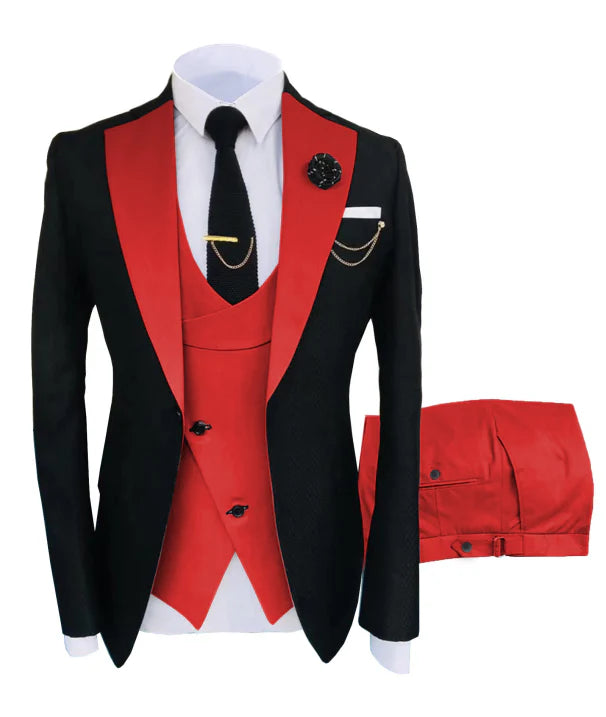 Luxe 3 Delig Heren Pak | Elegante Snit voor Trouw en Formele Evenementen