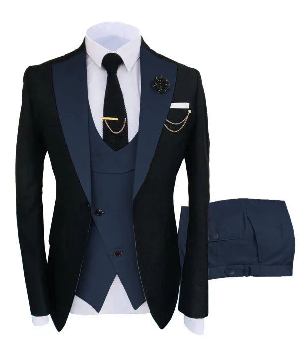Luxe 3 Delig Heren Pak | Elegante Snit voor Trouw en Formele Evenementen