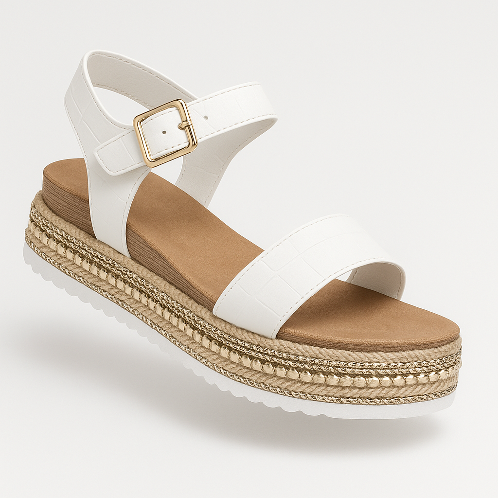 Maelis | Comfortabele Enkelbandsandalen met Plateauzool 1