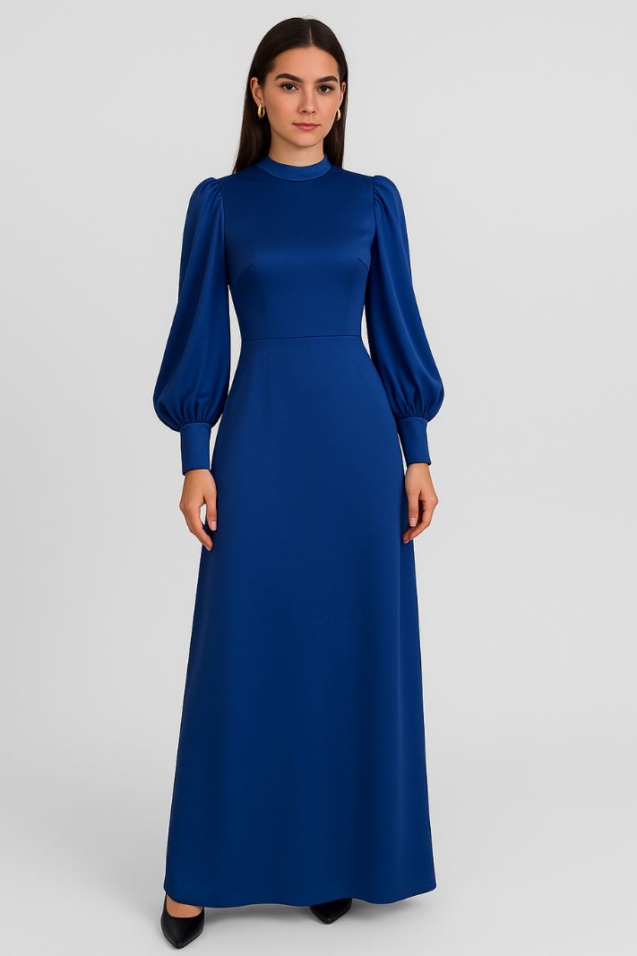 Maëlle | Geplisseerde Maxi Jurk met Elegante Flair 0