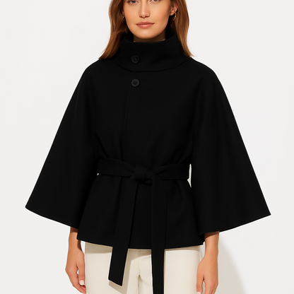 Maya Dames Cape Jacket | Luxe Wolmix, Elegant Ontwerp 0