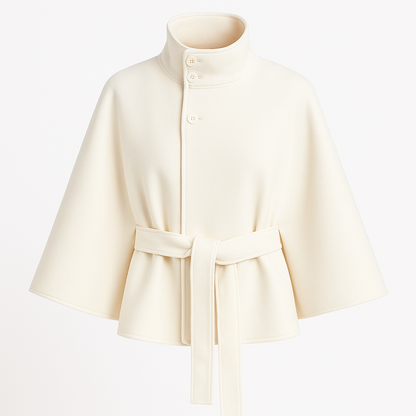 Maya Dames Cape Jacket | Luxe Wolmix, Elegant Ontwerp 4