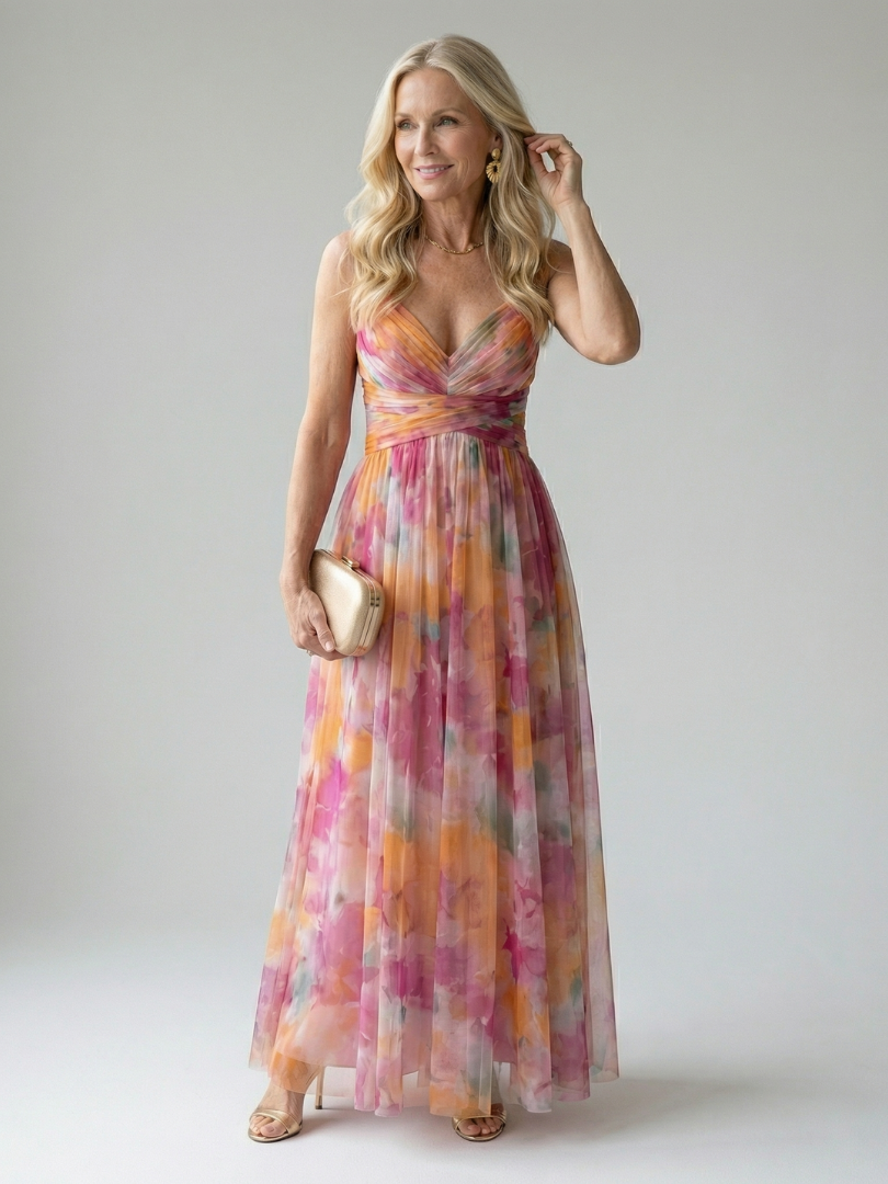 Mila Dames Maxi Jurk | Lichtgewicht, Mouwloos, Vrouwelijke Snit 0