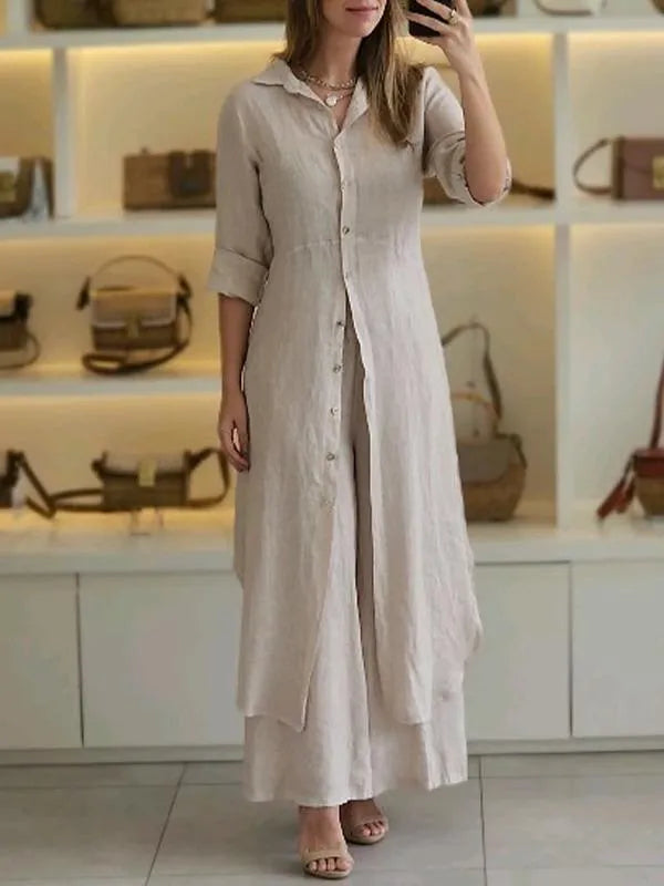 Mila Vrouwen Linnen Set | Ademend, Elegante Snit 0