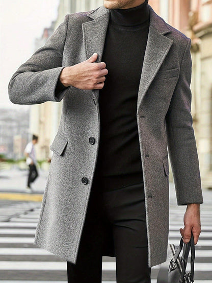 Milan Heren Trenchcoat | Bruin, Ontspannen Pasvorm voor Herfst en Winter