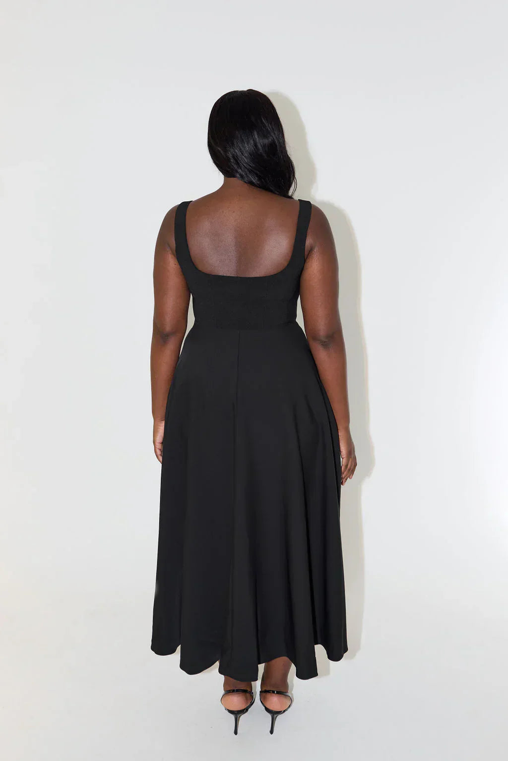 Mira Dames Midi-jurk | Polyester, Hoge Taille, Losvallende Pasvorm 4