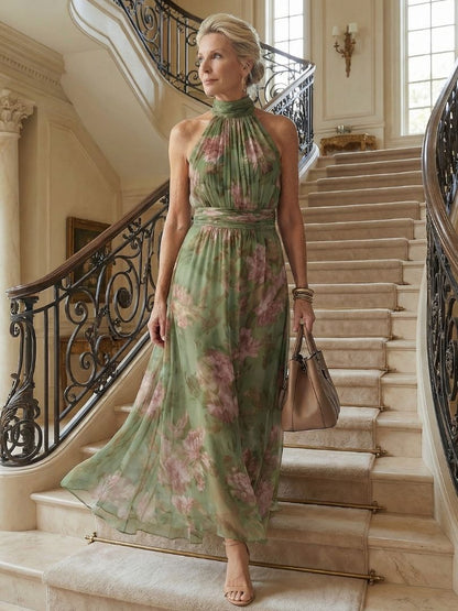 Mirelle Dames Midi Jurk | Lichtgewicht Halterontwerp, Geplooid Lijfje 5