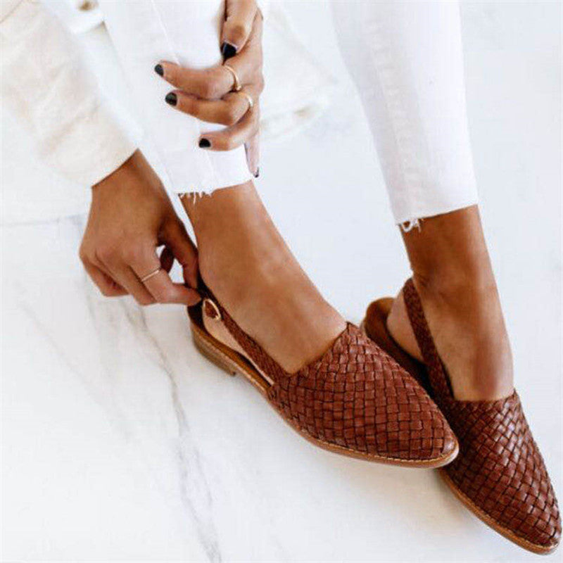 NAZAN | Chique Gevlochten Slingback Ballerina 0