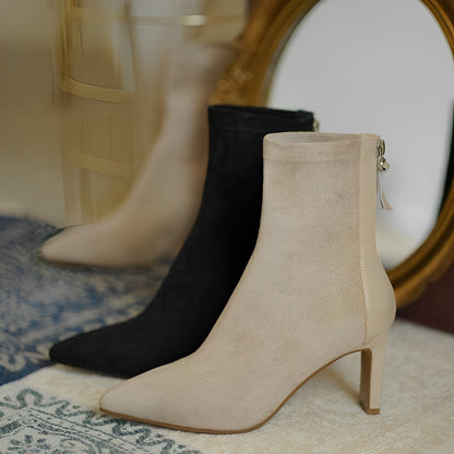 NORELLA | Elegante Enkellaarzen met Puntige Neus 4