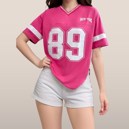 Naylinn | Oversized Sport T-shirt met New York Print 1