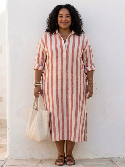 Nina Vrouwen Midi-Shirtjurk | Lichtgewicht Katoen, Casual 4