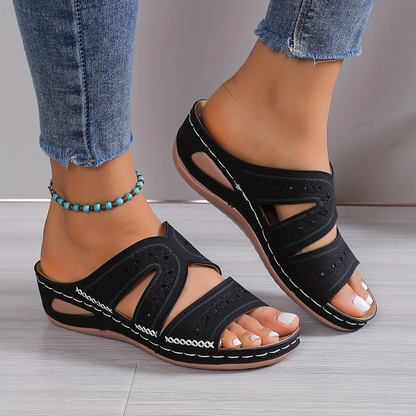 Noriva | Orthopedische Comfortslippers met Open Sleehak 6