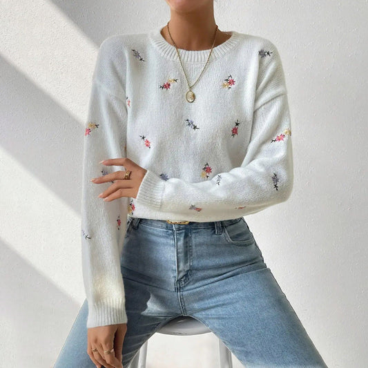 FIORE | Casual Bloementrui met Ronde Hals