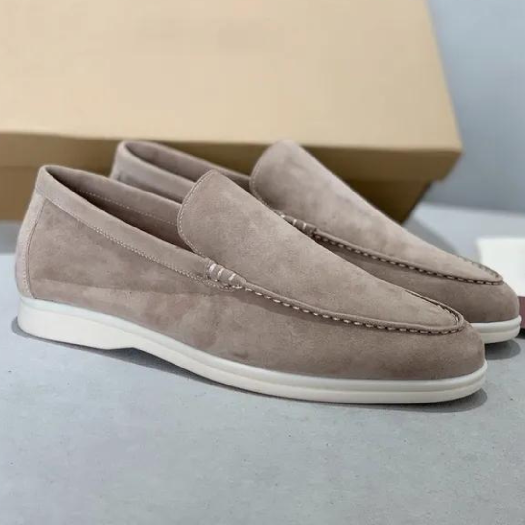 Lazaro | Suède loafers met leren binnenzool